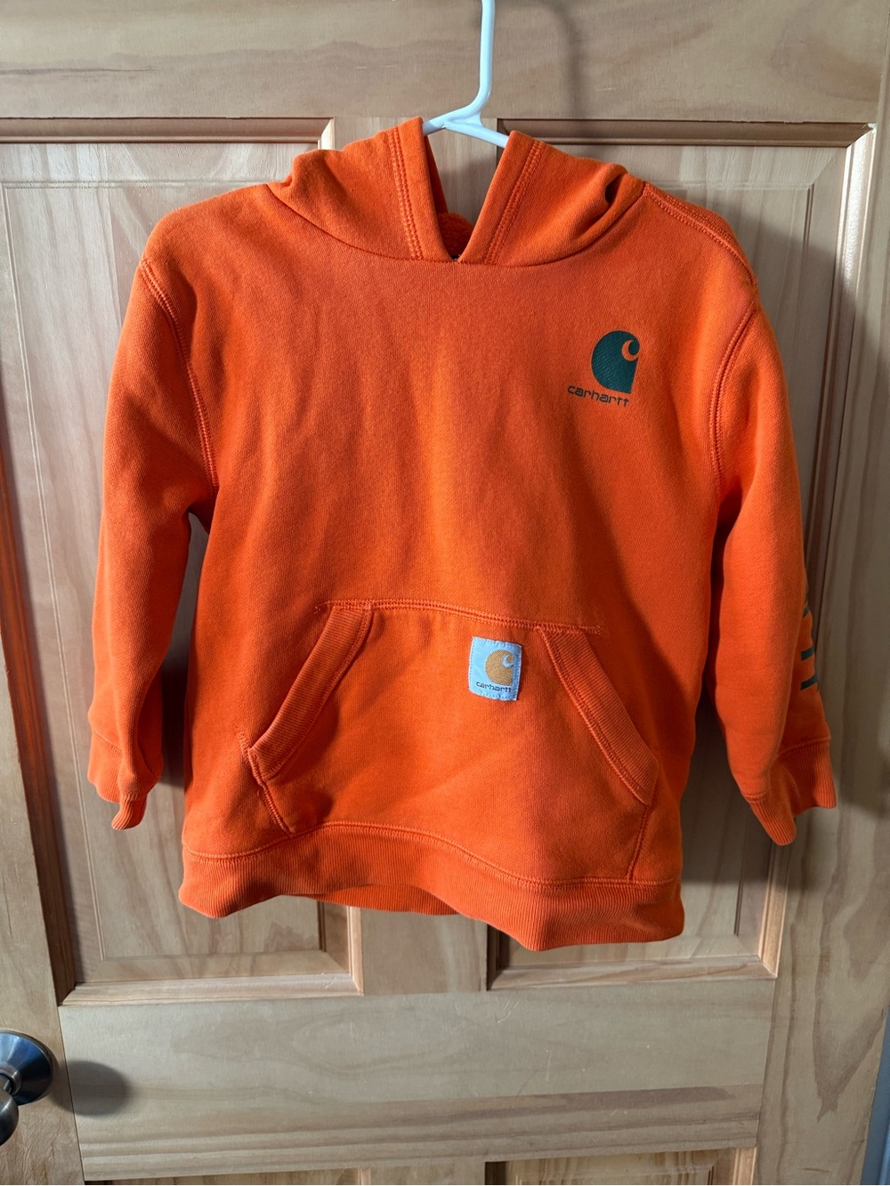 Like New, Boys Size 5 Orange Colored Carhartt Hoodie
